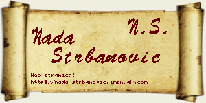 Nada Štrbanović vizit kartica